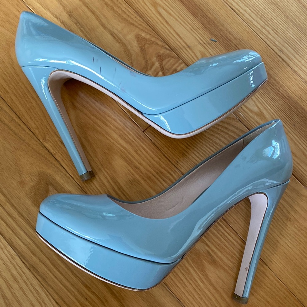 Miu Miu Patent Leather Heels silver/grey IT36.5